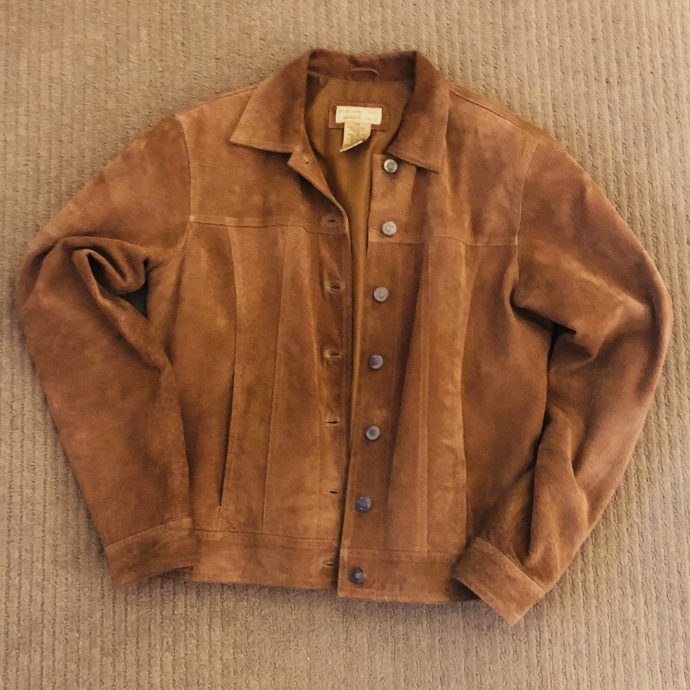 Classic Tan Suede Leather Jacket